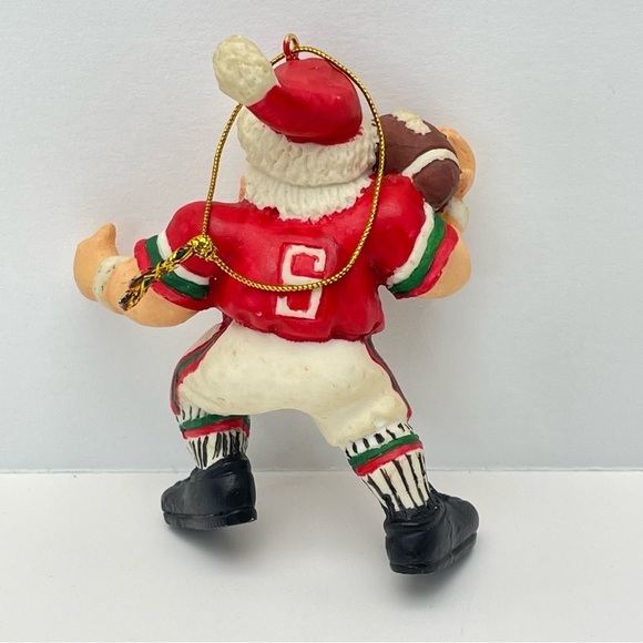 Vintage Football Santa Christmas Tree Ornament - Picture 4 of 12